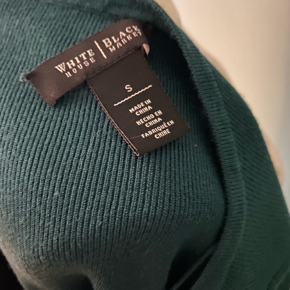 Women’s WHBM Dark Green Long Sleeve Tunic Top Size Small - Picture 7 of 7